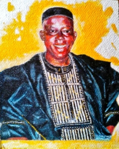 The portrait of a man dressed in Agbada